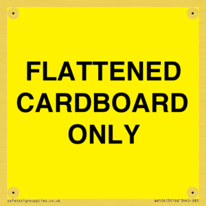 FLATTENED CARDBOARD ONLY